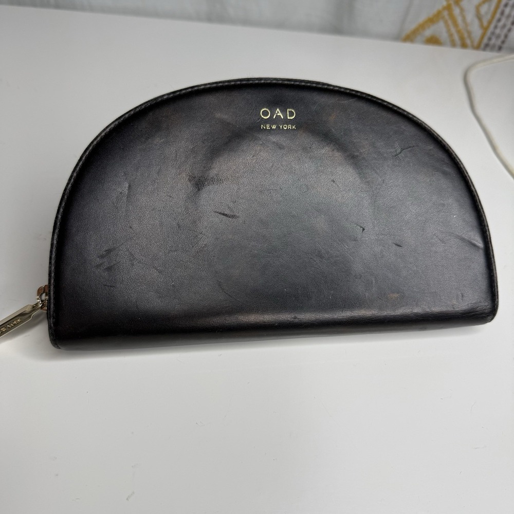 OAD black Clutch Zipper Fold Out Mirror